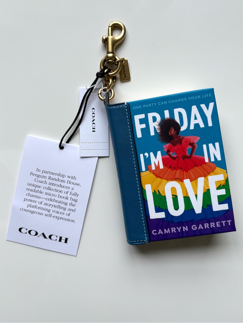 NWT COACH Friday I'm In Love Camryn Garrett Book Bag Charm CFK53 SOLD OUT ONLINE